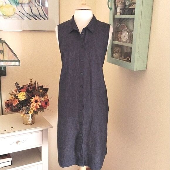 Garnet Hill Linen Shift - Picture 1 of 9